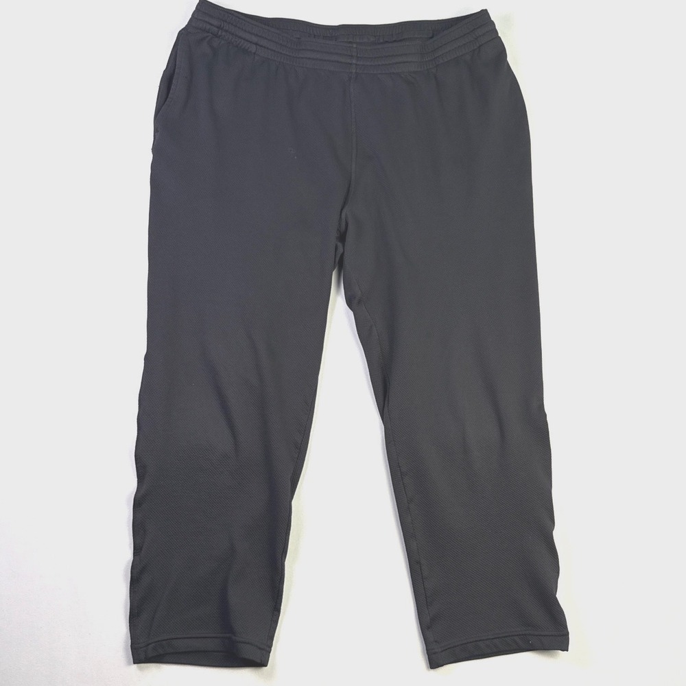Champion Duo Dry Mens‎ XL Black Capri Athletic Pants Pockets Textured Mesh B9369